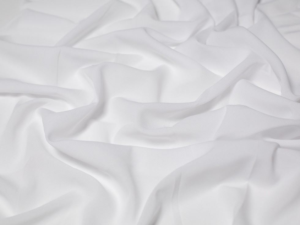 Minerva Core Range White Single Georgette Fabric