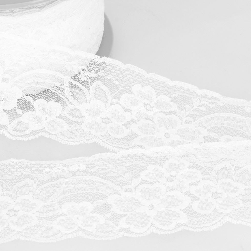 Stephanoise Rachel Lace Trim White
 