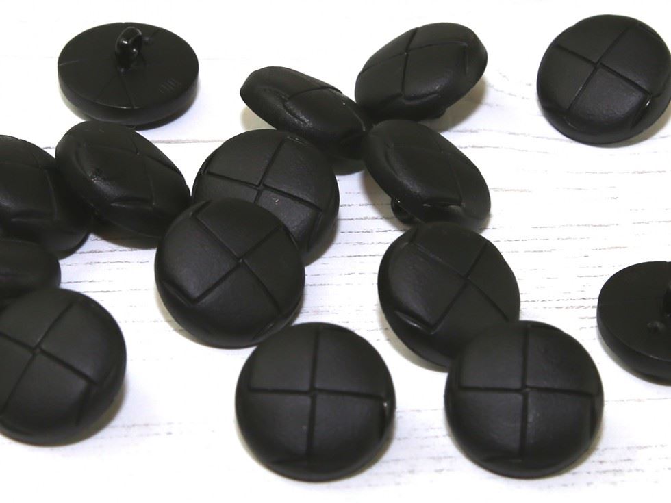 Dill Black Plastic Football Buttons (Value Pack)