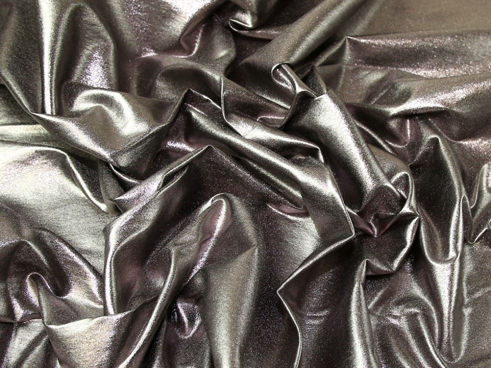 Rose Deadstock Metallic Stretch Woven Bengaline Fabric