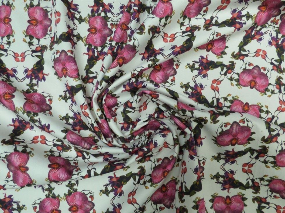 Lady Mcelroy Pink Woven Stretch Cotton Sateen Fabric