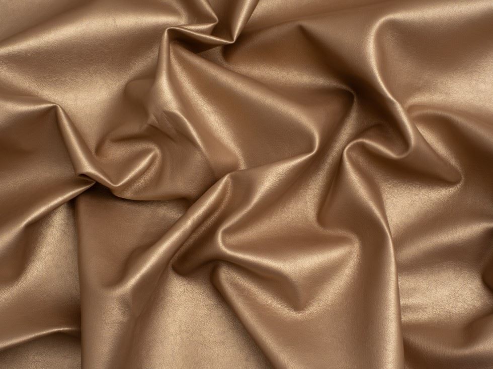 Minerva Core Range Gold Heavy Faux Leather Fabric