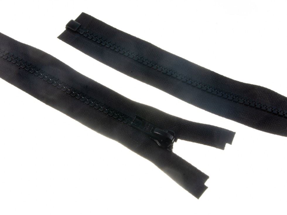 Black Plastic Chunky Open End Zips