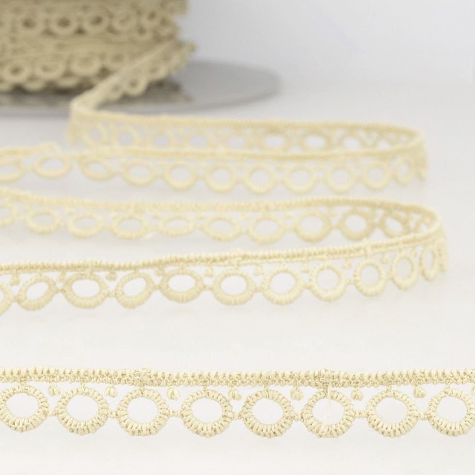 Stephanoise Beige Guipure Lace Trim