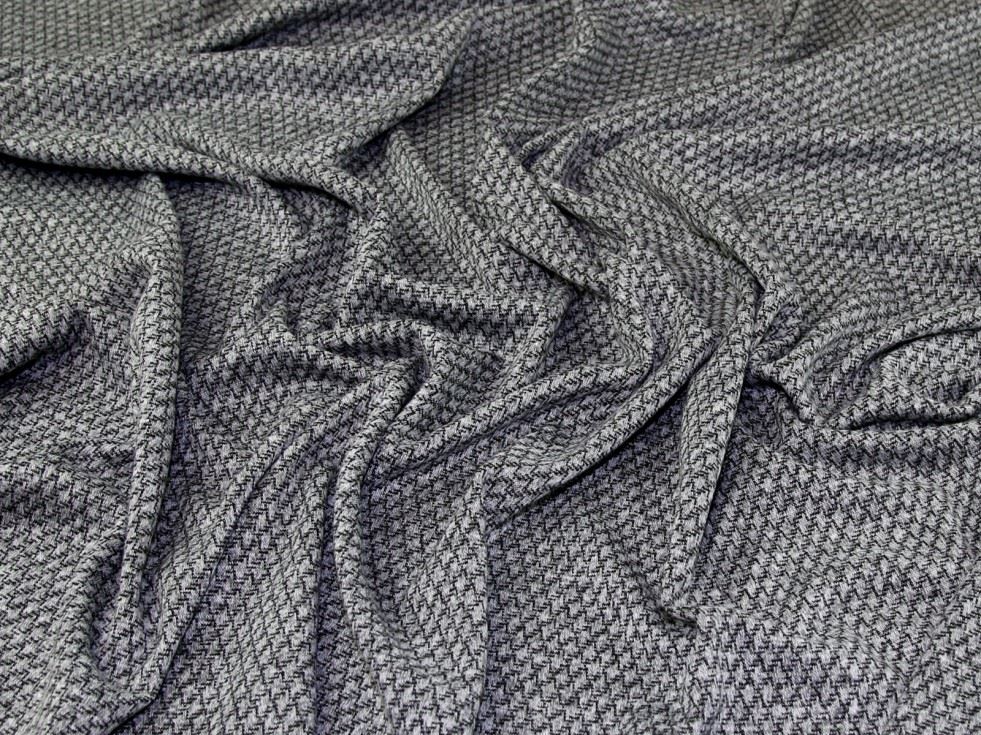 Grey Deadstock Soft Textured Stretch Knit Fabric