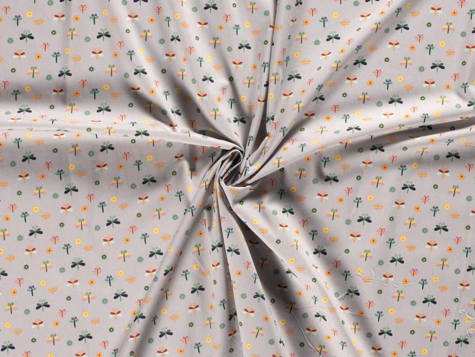 100% Cotton Poplin Fabric Light Grey
 