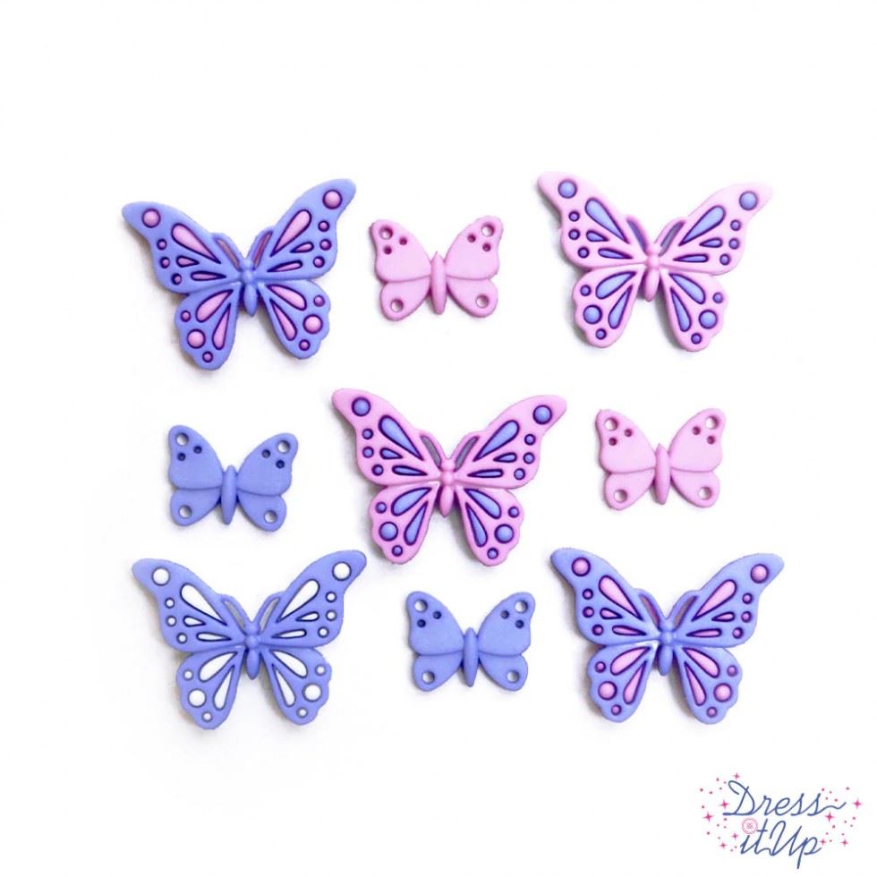 Dress It Up Sweet Butterflies Buttons
 