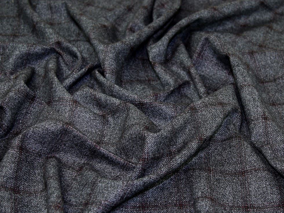 Wool Blend Coating Fabric Pewter Grey
 