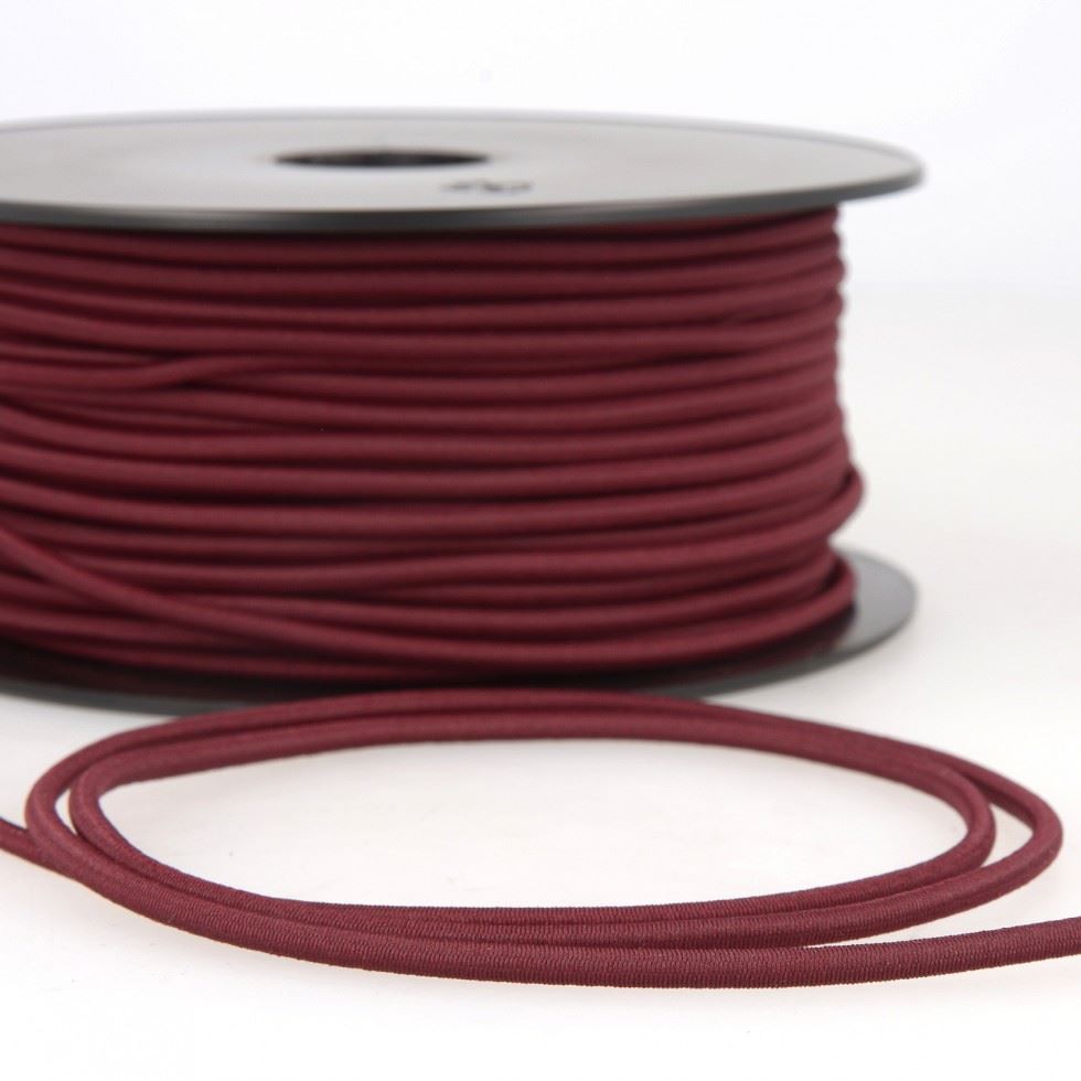 Stephanoise Round Elastic Cord Burgundy