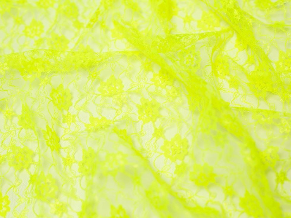 Minerva Core Range Delicate Lace Fabric Yellow
 