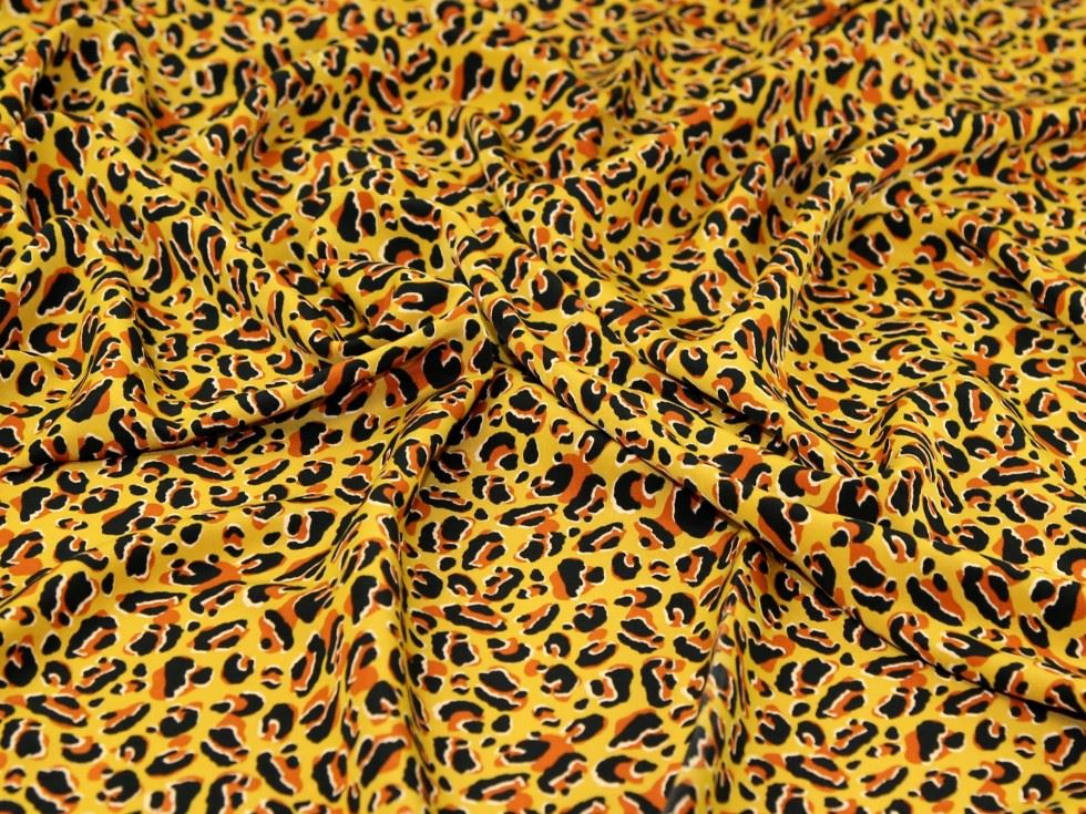 John Louden Mustard Peachskin Crepe Fabric