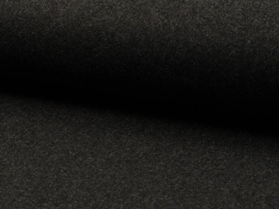 Deadstock Wool Blend Coating Fabric Dark Grey
 