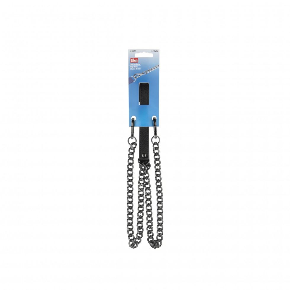 Prym Metal Chain Bag Handles Gunmetal