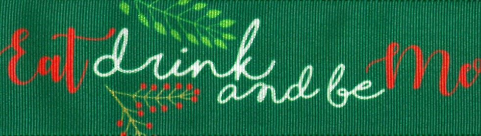 Eat Drink and Be Merry Ribbon Multicoloured
 