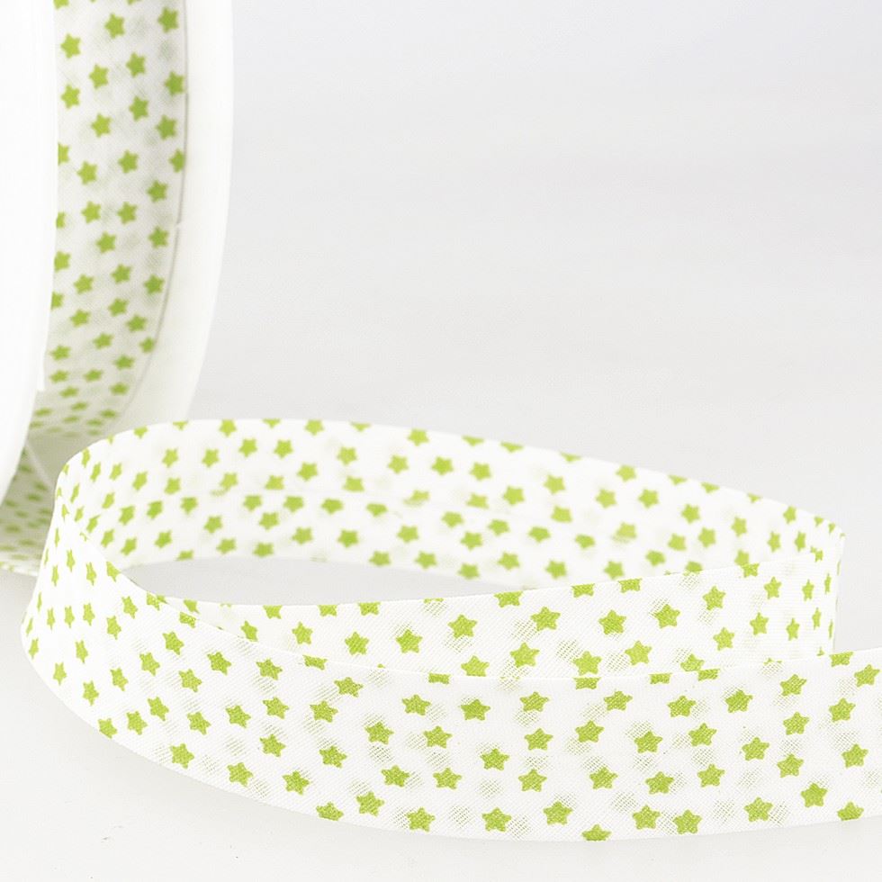 Stephanoise Stars Bias Binding Tape Anise Green
 