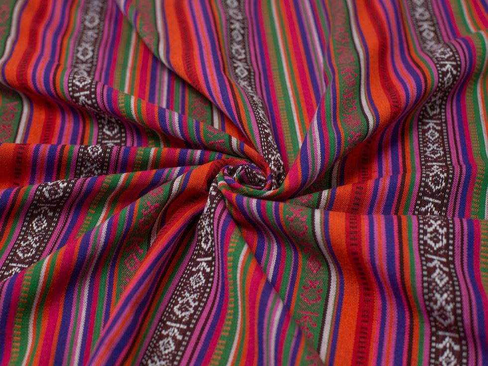 Minerva Mexico Woven Stripe Fabric 150cm / 60" Wide - per metre - Picture 8 of 10