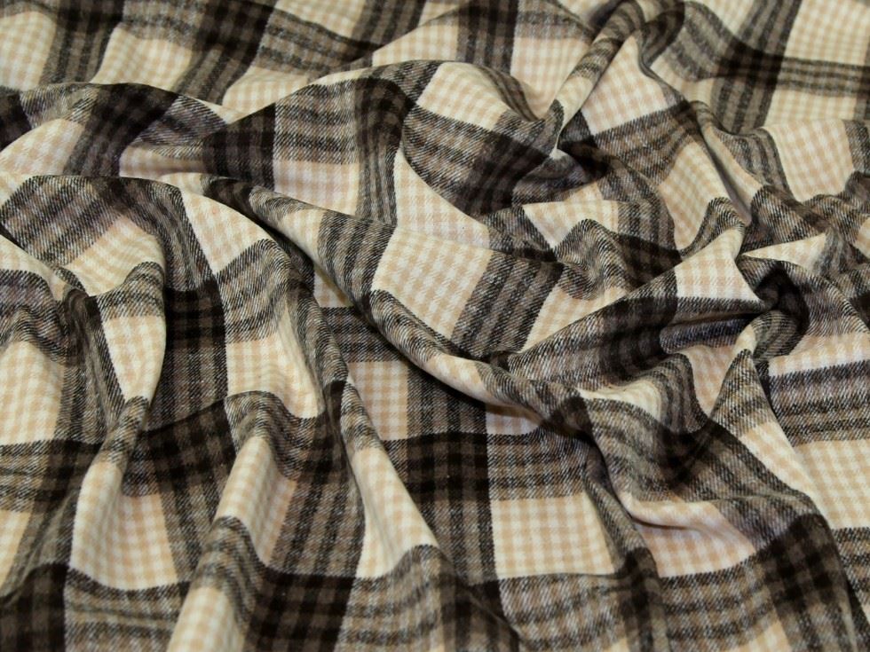 Brown Deadstock Wool Blend Coating Fabric