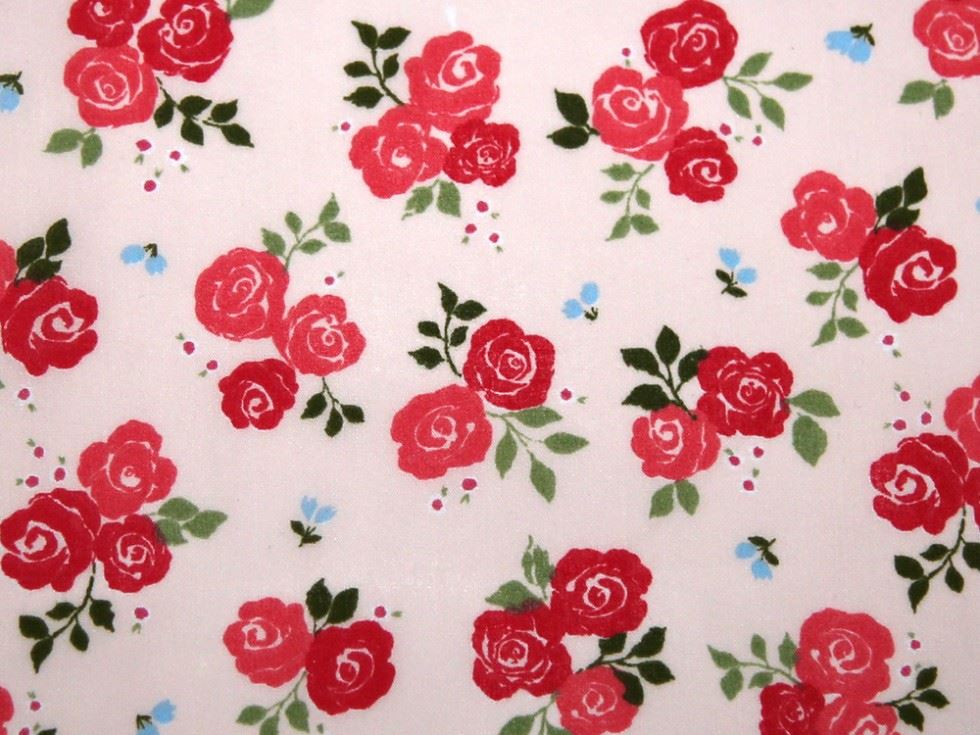 Cerise & Pink Printed Polycotton Fabric