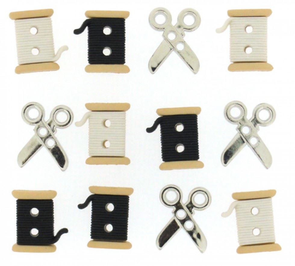 Dress It Up Spools Scissors Buttons
 