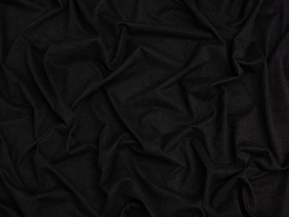 Minerva Core Range Black Suede Stretch Knit Fabric