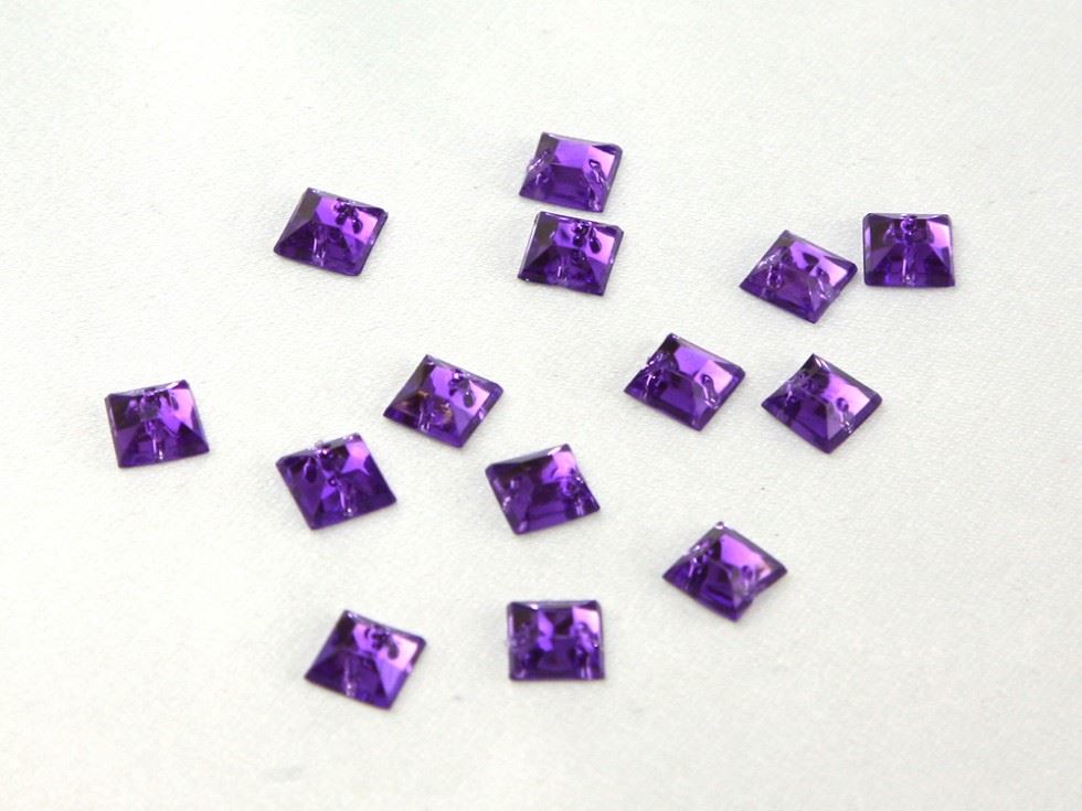 Square Acrylic Jewels Purple
 
