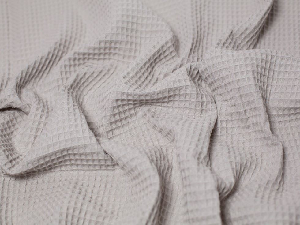 Minerva Core Range Medium Cotton Waffle Fabric Powder Grey