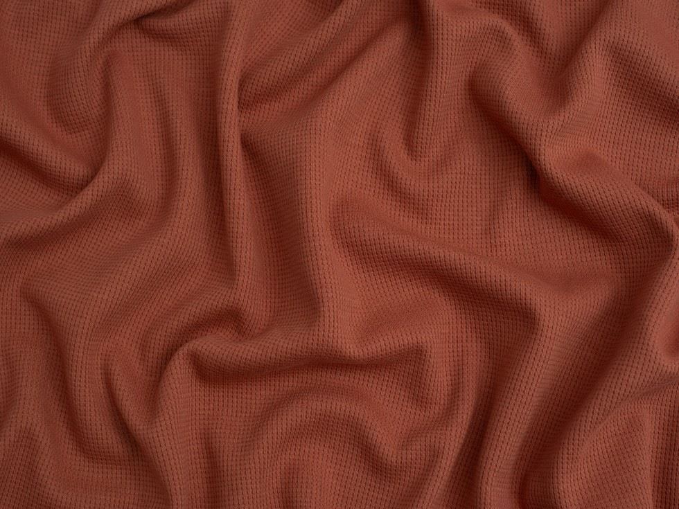 Minerva Core Range Mini Waffle Textured Stretch Knit Fabric Soft Pink
