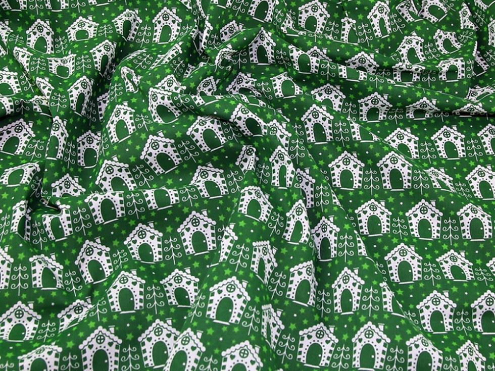 Printed Polycotton Fabric Green
 