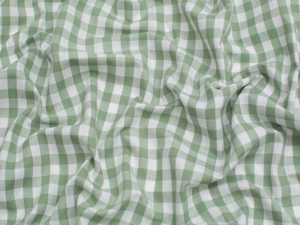 Minerva Core Range 3/8 inch 100% Cotton Gingham Fabric Light Green