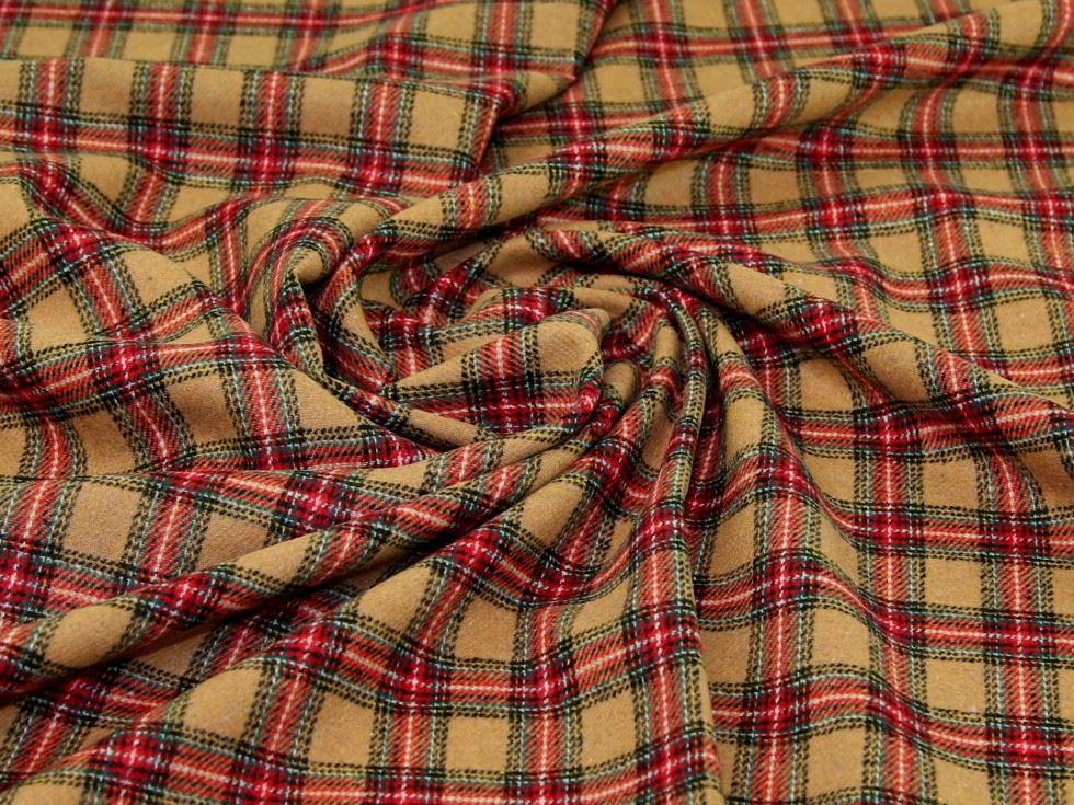 John Louden Tan Wool Blend Coating Fabric