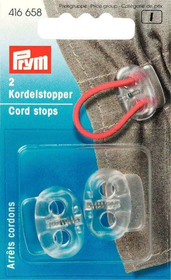 Prym Plastic Cord Stops Transparent