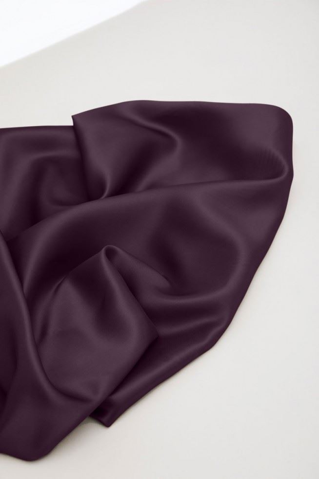Mind The Maker Aubergine Viscose Twill Lining Fabric