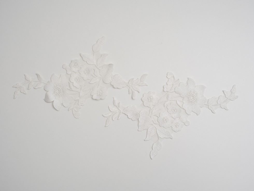 Georgina Lace Appliques Ivory
 