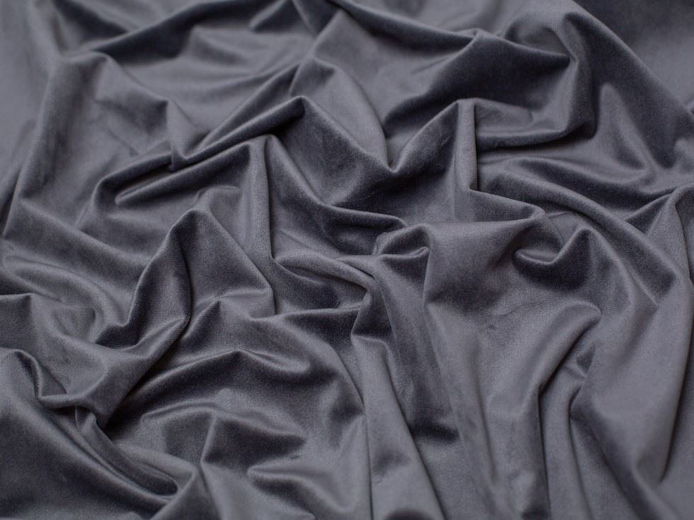 Minerva Core Range Grey High Pile Velvet Fabric