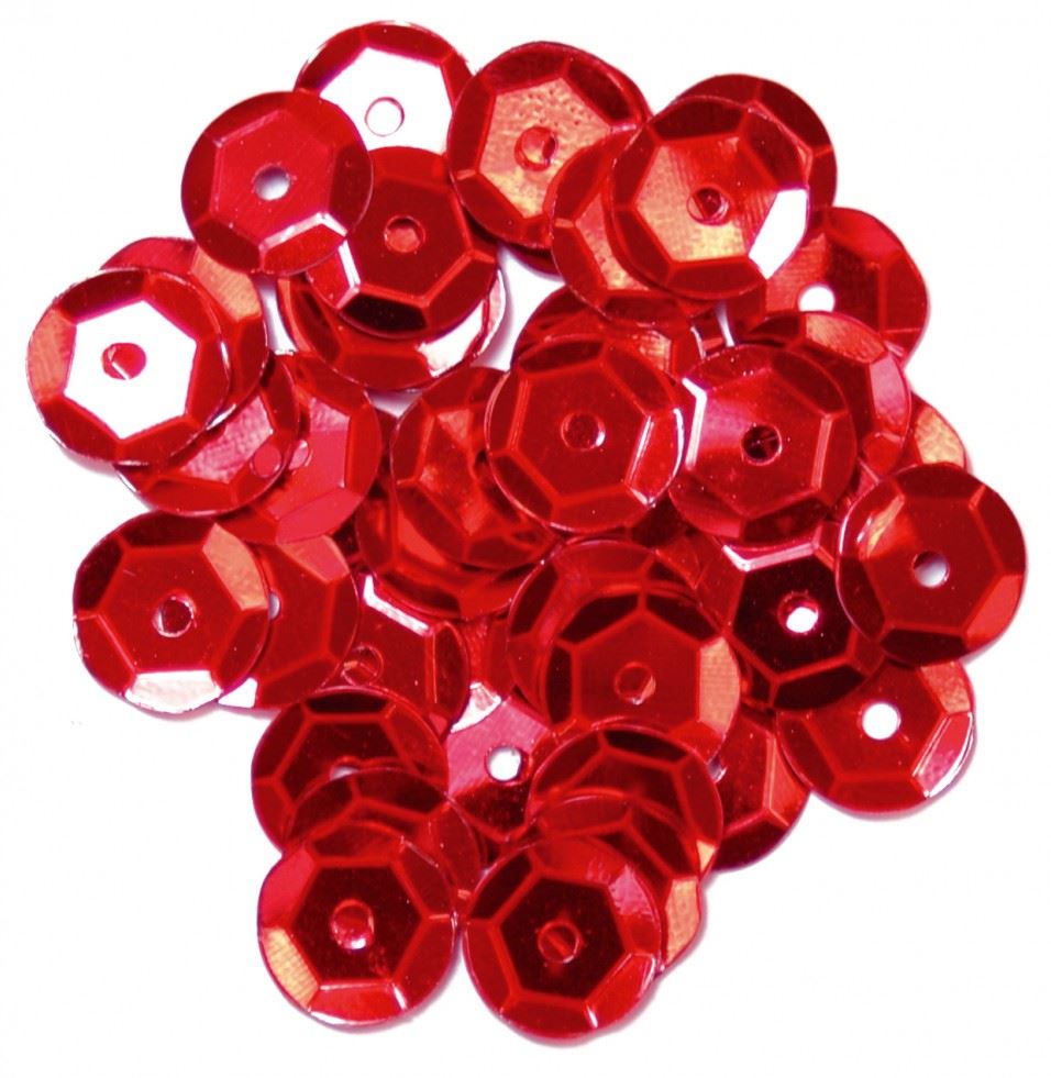 Craft Factory Red Round Cup Sequins