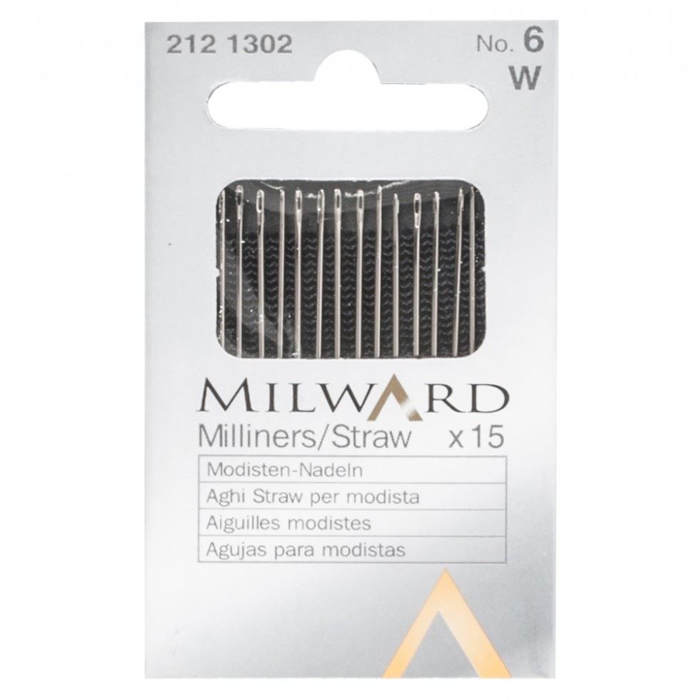 Milward Straw Milliners Sewing Needles
 