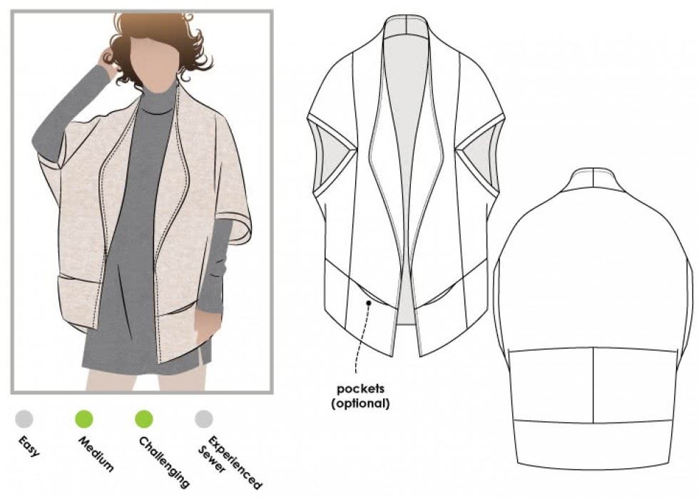 Style Arc Sewing Pattern Violet Jacket