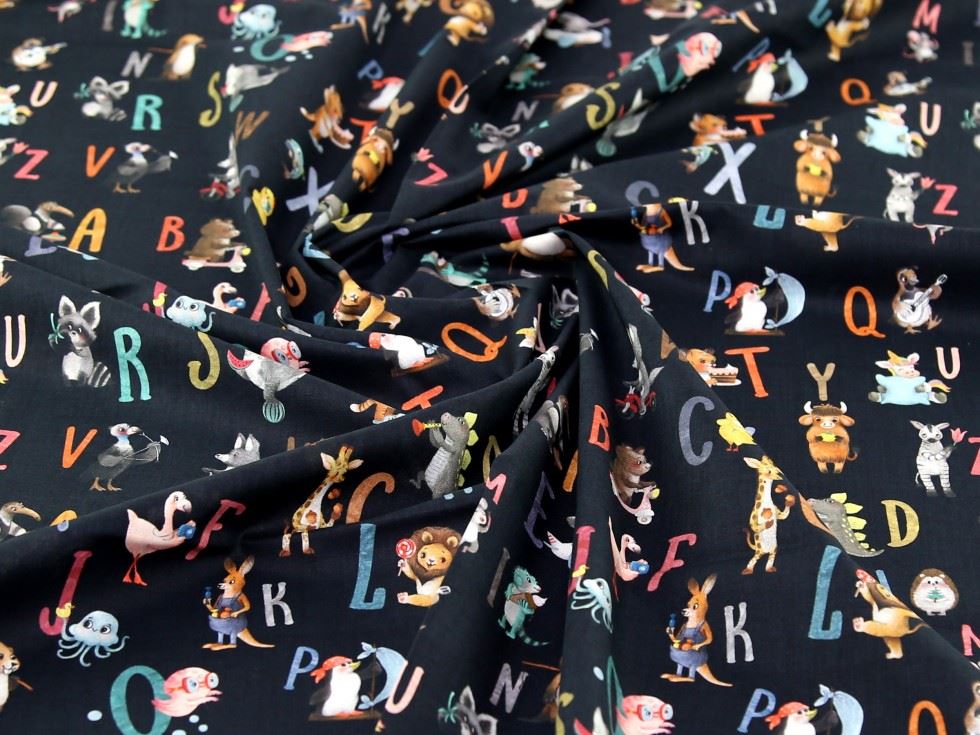 John Louden Black 100% Cotton Poplin Fabric