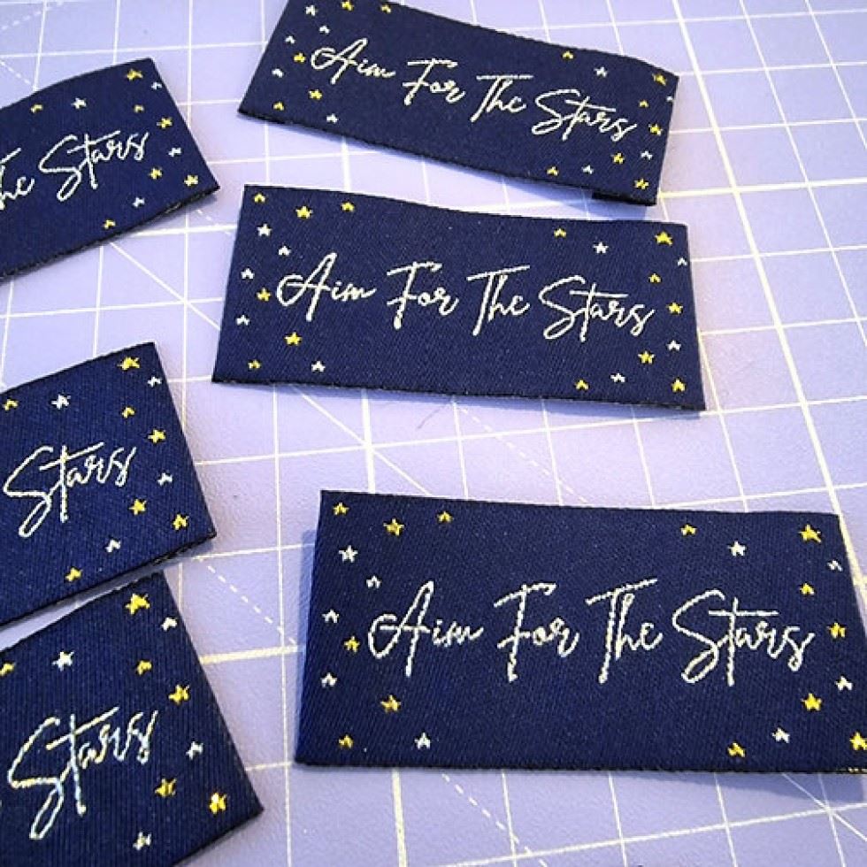 Sew Anonymous Aim For The Stars Metallic Woven Labels
 