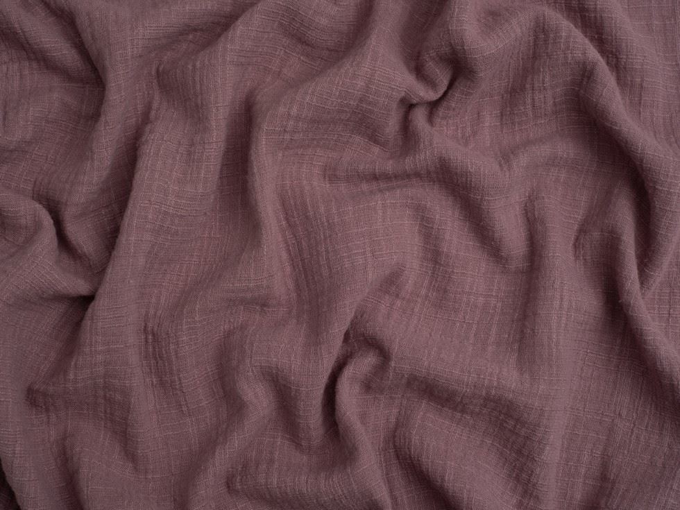 Minerva Core Range Slub Cotton Double Gauze Fabric Warm Pink
 
