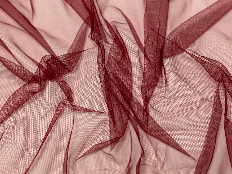 Minerva Core Range Dolce Vita Soft Italian Tulle Fabric Claret
 