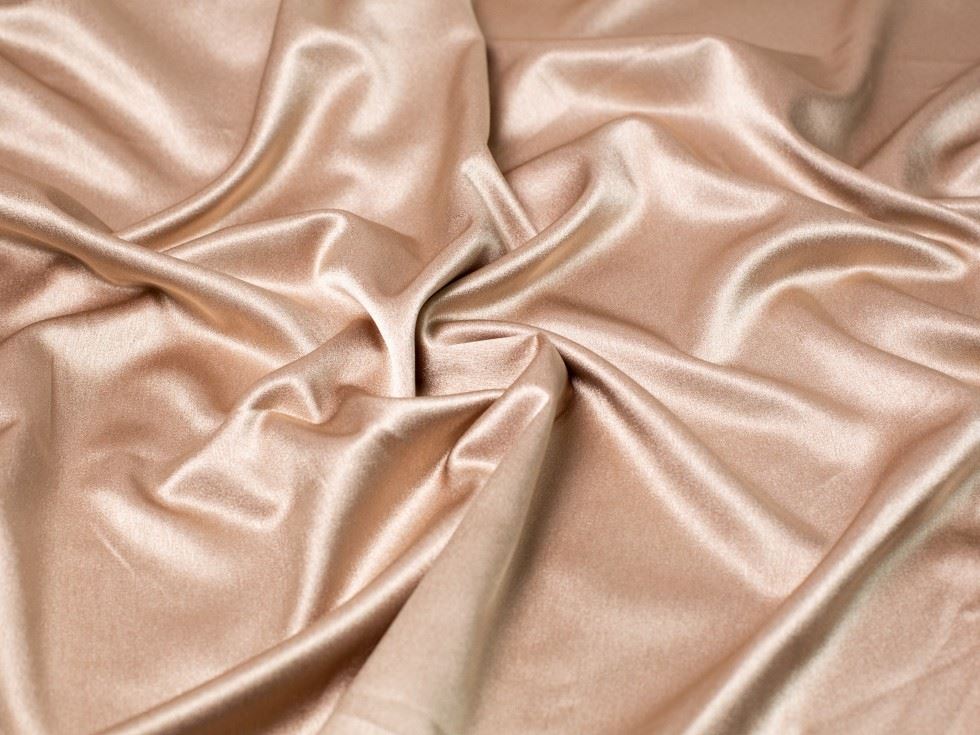 Minerva Core Range Beige Prada Stretch Woven Satin Crepe Fabric