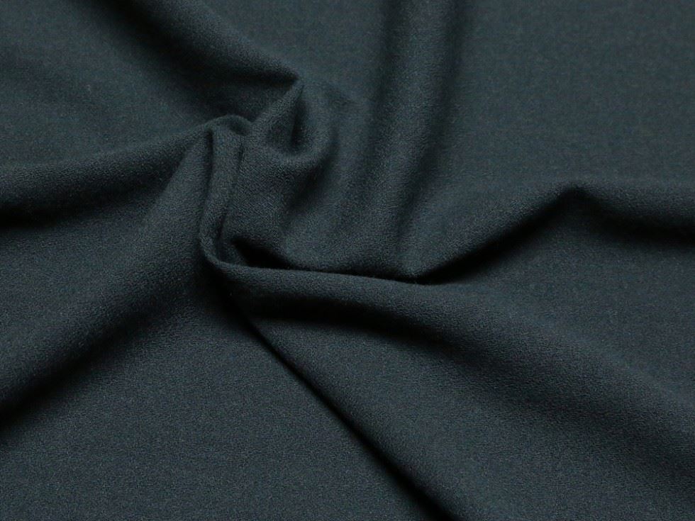 Charcoal Grey Deadstock Viscose Stretch Woven Crepe Fabric