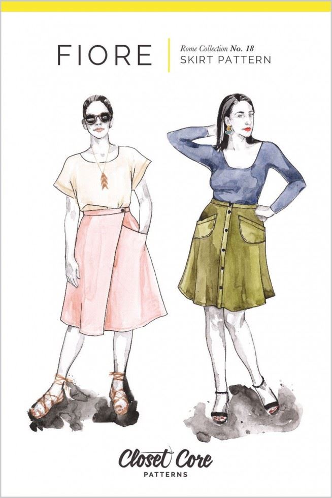 Closet Core Patterns Paper Sewing Pattern Fiore Skirt
 