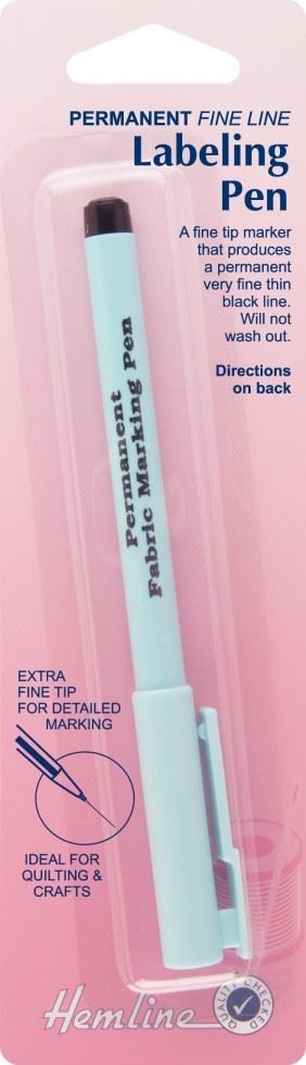 Hemline Black Name Label Permanent Pen