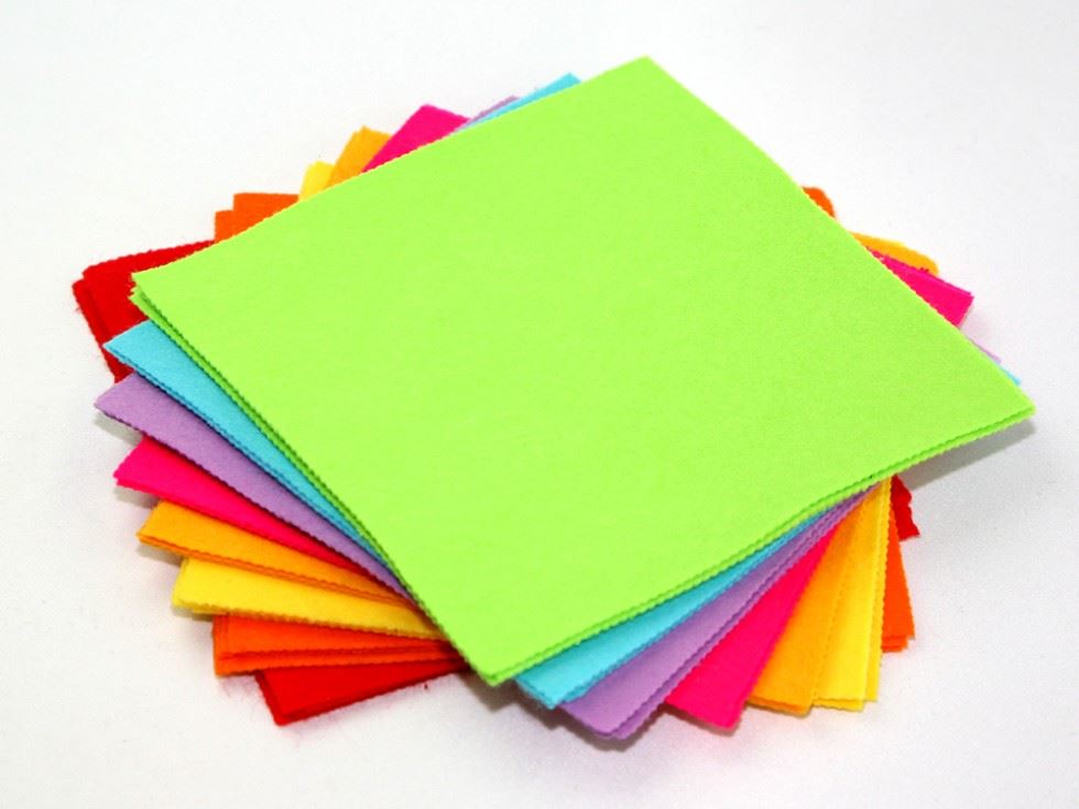 Acrylic Felt Fabric Packs Bright Assorted