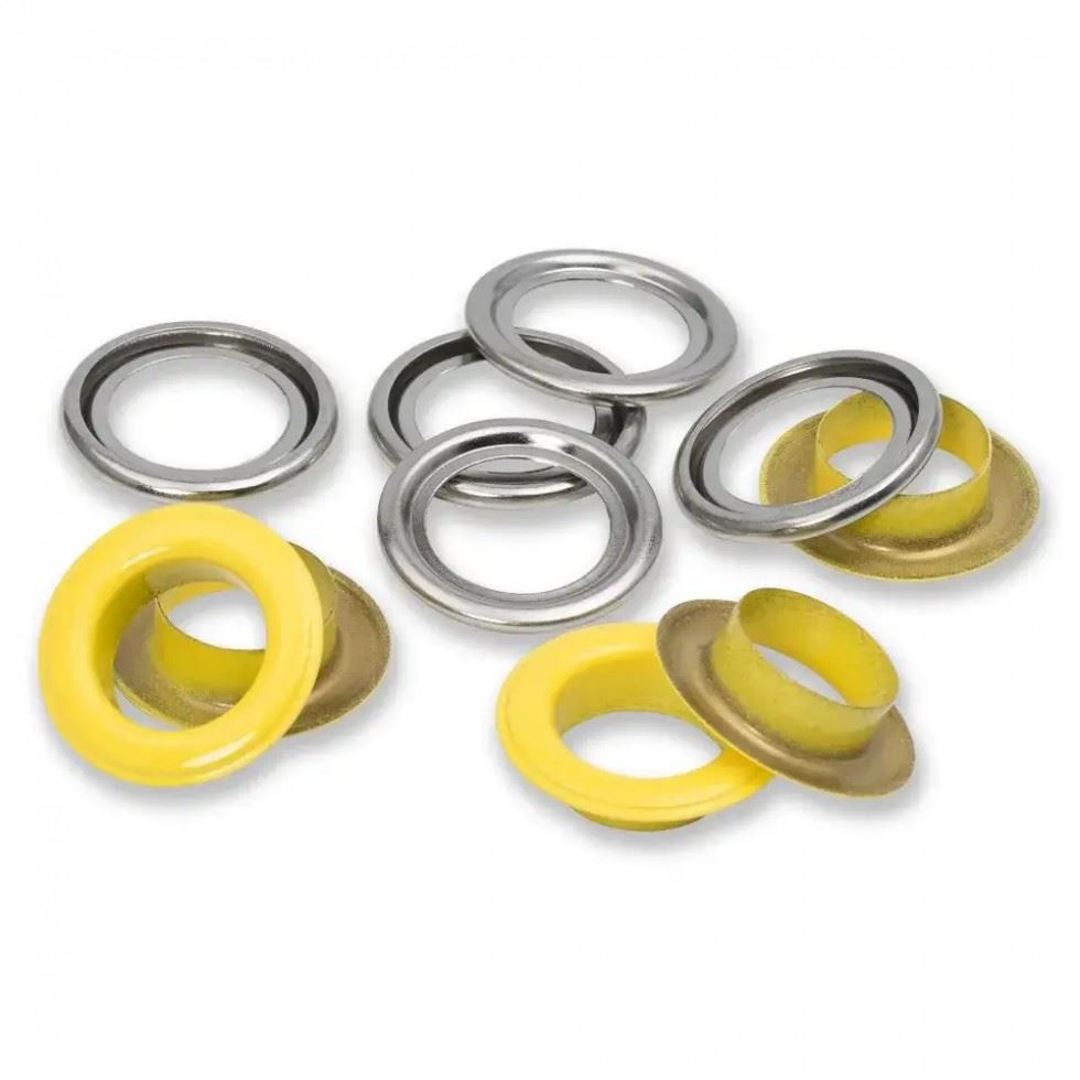Prym Yellow Metal Eyelets With Washers