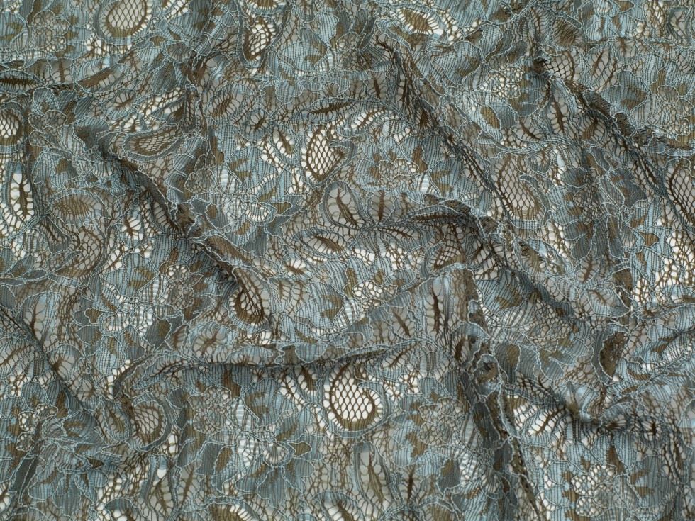 Minerva Core Range Duck Egg Tocca Corded Lace Fabric