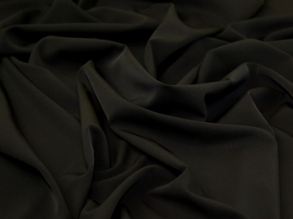 Black Deadstock Stretch Woven Suiting Fabric