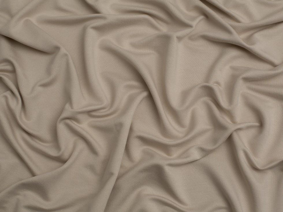 EcoVero Viscose Loop Back Jersey Stretch Knit Fabric Cream